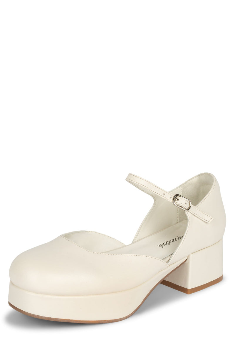 Jeffrey Campbell Ecolier Women's Pumps Cream | BKJILC-814