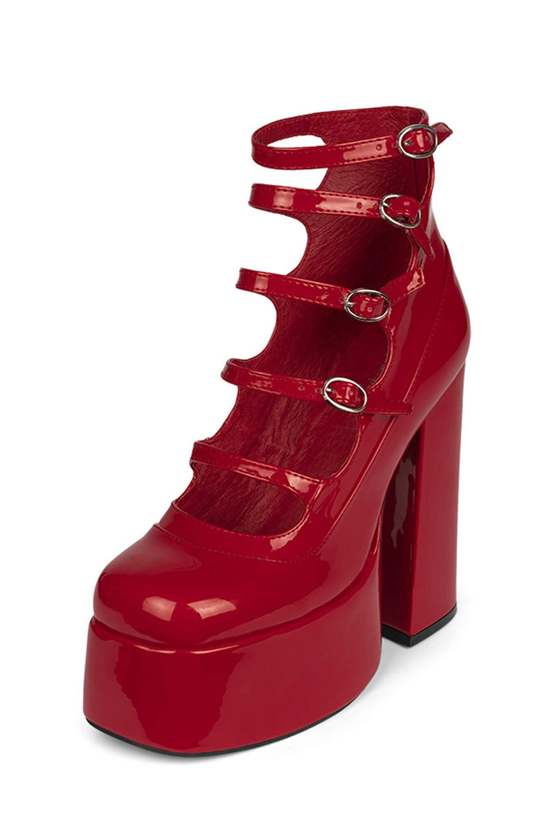 Jeffrey Campbell Xandra-Lo Women's Pumps Red | HUEQTS-094