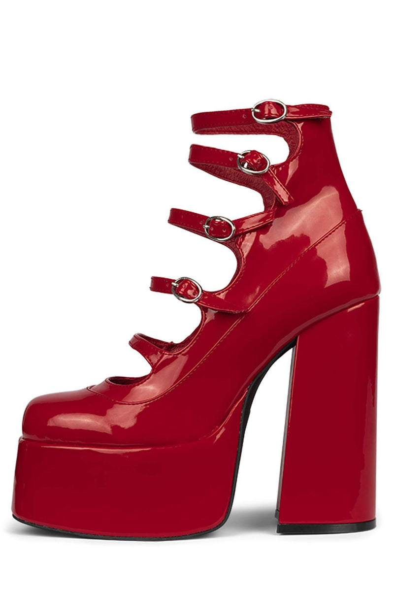 Jeffrey Campbell Xandra-Lo Women\'s Pumps Red | HUEQTS-094